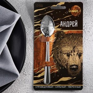 Ложка чайная именная «Андрей», 3x14 см