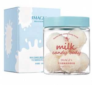 IMAGES Candy Body Scrub скраб для тела в шариках с молочными протеинами, 140 г.