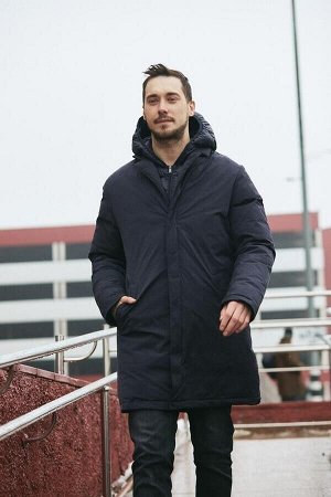 HERMZI. Мужская куртка с внутренним съемным жилетом, Еврозима до -10, цвет Deep Navy Темно-синий