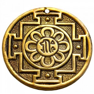 61. Амулет-подвескa Рад Фон Амитаби (буддийский символ), латунь