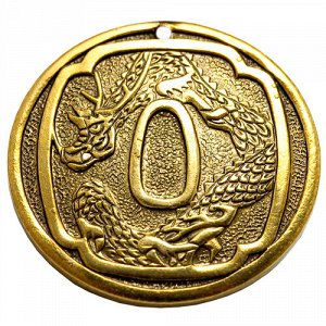 70. Амулет-подвескa Тзуба - изображение дракона, латунь