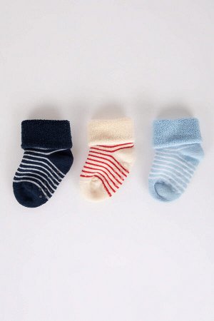 Набор из 3 хлопковых длинных носков для мальчика для маленьких мальчиков