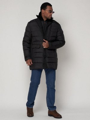 Куртка зимняя мужская классическая черного цвета 92962Ch
