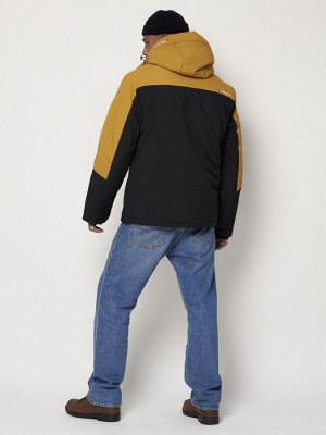 Горнолыжная куртка мужская горчичного цвета 88819G