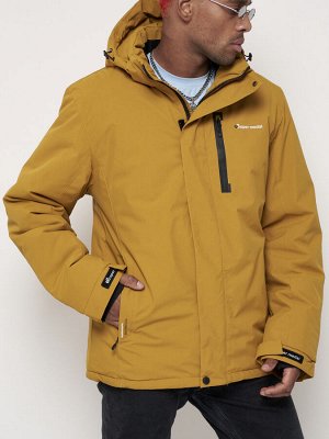 Горнолыжная куртка мужская горчичного цвета 88818G