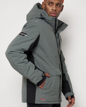 Горнолыжная куртка мужская серого цвета 88815Sr