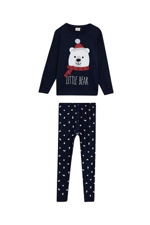 Рождественский пижамный комплект из чесаного хлопка с длинными рукавами для мальчиков