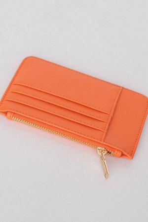 Оранжевый кошелек-держатель карты