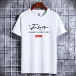 Футболка мужская, с надписями, цвет белый