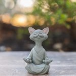 Фигурка интерьерная &quot;Котик в медитации&quot;, цвет серый