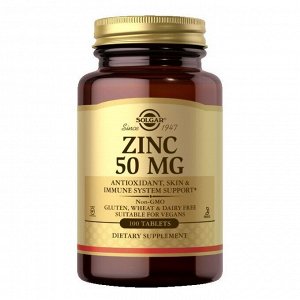 Цинк SOLGAR Zinc Gluconate 50мг - 100 таб.