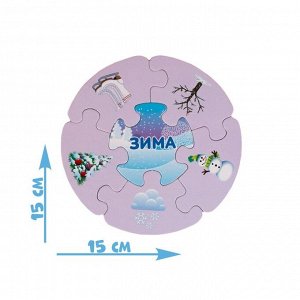 Puzzle Time Пазлы- лото «Времена года», 5 пазлов, 30 элементов