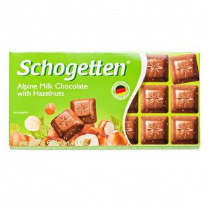 Шоколад SCHOGETTEN Alpine Milk Choсolate with Hazelnuts 100 г