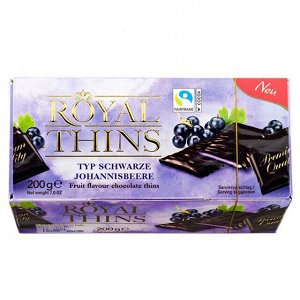 Конфеты ROYAL THINS Черная Смородина 200 г