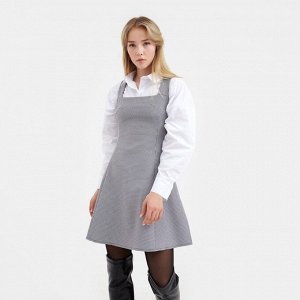 Платье мини женское в клетку MIST, чёрное, белое