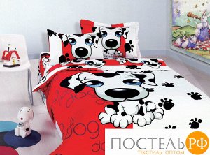 Постельное Белье Arya Сатин Печатное Детский 160Х220 Puppy (Красный)