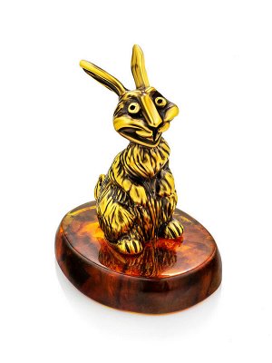 Сувенир-талисман «Кролик» с балтийским янтарём — символ 2023 года