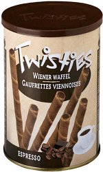 Twisties Haitoglou Bros Вафельные трубочки с кофейным кремом, 400 г