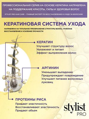 Шампунь кератин для волос Эффектный объем Stylist Pro Hair Care280 мл