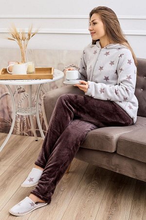 Костюм. Цвет: серый/коричневый