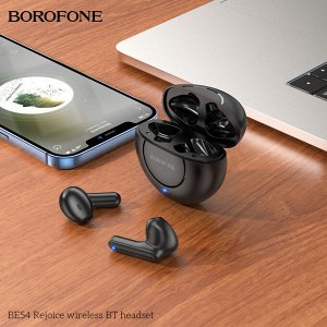 Наушники беспроводные BOROFONE BE54 Rejoice, Bluetooth, 250 мАч, черный