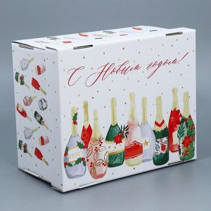 Складная коробка «Шампанское», 31,2 х 25,6 х 16,1 см