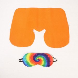 Набор путешественника: подушка для шеи, маска для сна, цвет МИКС