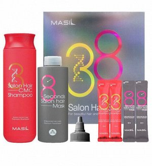 Masil Набор восстанавливающих средств для волос 38 Hair Set Salon, 300мл+200мл+4шт(8мл)