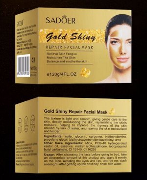 Ночная несмываемая маска для лица SADOER Gold Shiny Repair Mask, 120 гр