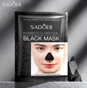 Очищающая маска-пластырь для носа с бамбуковым углем Sadoer Bamboo Charcoal Black Mask