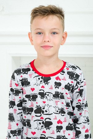 Пижама детская из джемпера и брюк из кулирки Олененок кошки