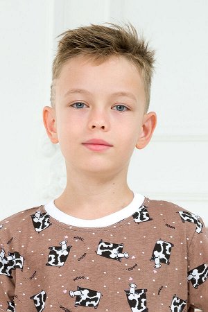 Пижама детская из футболки и брюк из кулирки Коровы