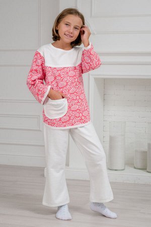 Пижама подростковая из футера Катя молочный