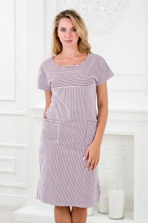 Туника женская из кулирки Альбертина бордовый