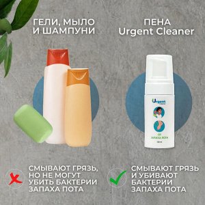 Пена (мыло) от запаха пота для ног и подмышек Urgent Cleaner.