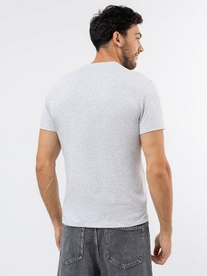 Полуприлегающая футболка в оттенке серый меланж