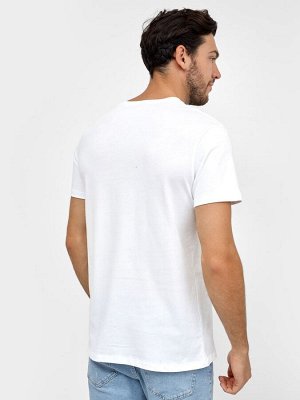 Хлопковая белая футболка с принтом на петербургскую тематику