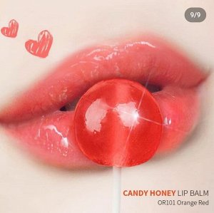 YNM Y.N.M Lip Balm OR101 Orange Red(Оранжево-красный) Candy Honey Бальзам для губ увлажняющий оттеночный, 3 гр