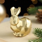 Свеча фигурная новогодняя &quot;Кролик.Геометрия&quot;,5,5х5,6 см, золото