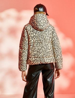 Надувное пальто с леопардовым принтом