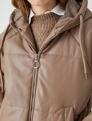 KOTON Надувная куртка с капюшоном и карманом Подробная информация