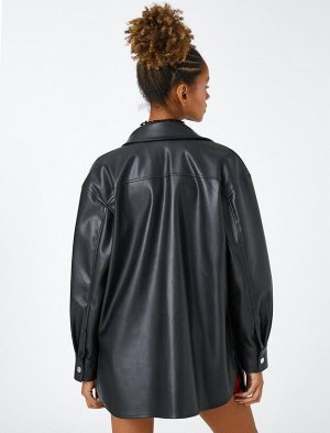 Asl_han Malbora X Cotton - Кожаная штапельная куртка с деталями