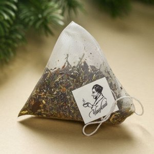 Парный чай «Новогодняя аптечка»: чай чёрный индийский с грецким орехом и корицей 1 шт. х 3 г., чай красный с вишней и смородиной 1 шт. х 3 г.
