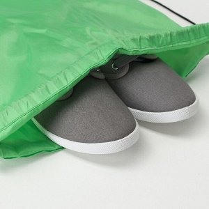 Мешок для обуви на шнурке, цвет зелёный