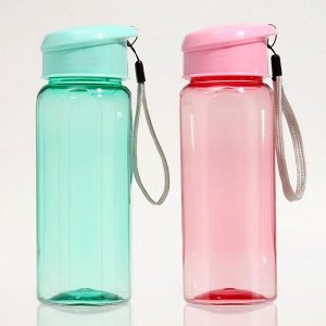 Бутылка для воды "Лагуна", 550 мл 4,7 х 22,5 х 7 см, микс