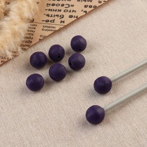 Набор заглушек для спиц «Клубок», d = 1,5 см, 8 шт, цвет фиолетовый