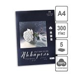 Папка для акварели А4  5л &quot;Серебряная роза&quot; БЕЛЫЙ 300г/м2, 100% хлопок П-3863 Лилия Холдинг {Россия}