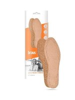 BRAUS Стельки Leather CORK (кожа+натуральная пробка)БЕЖЕВЫЕ р,39-40