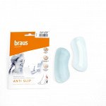 BRAUS Пяткоудерживатели Anti-slip  Наклейки на задник обуви (кожа/латекс/липкая лента) БЕЖЕВЫЕ БЕЗРАЗМЕРНЫЕ