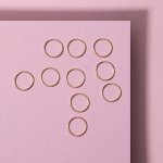 Декор для волос «Кольца», d = 1,4 см, 10 шт, цвет золотистый